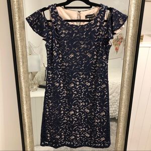 R&M Richards Navy Lace Dress